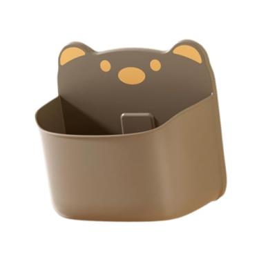 Imagem de YWJLQH Organizador de parede de cozinha, escorredor de armário, pia, recipiente, cesto suspenso, caixa de armazenamento para, dormitório, despensa, Marrom 15.9x8.5x14.8cm