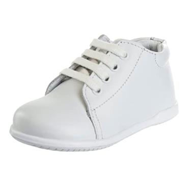 Imagem de Tênis de caminhada para bebês Josmo Smart Step – Confortável, antiderrapante, White-lace, 7 Toddler
