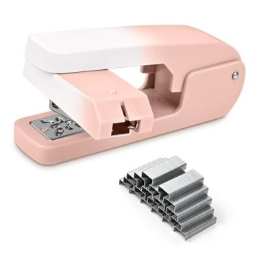 Imagem de Valtiner Grampeador giratório de braço oscilante, grampeador de mesa com rotação de 360 graus com 1000 grampeadores, capacidade para 20 folhas, sem congestionamento, grampeador de livreto para escola