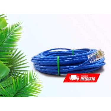 Imagem de Cabo De Rede Internet Profissional Azul 7 Metros C/ Conector - SHOPDNG