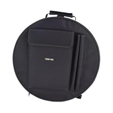 Imagem de simhoa Bolsa de bateria, mochila, estojo de transporte, acessórios de percussão, bolso à prova de poeira, bolsa de baqueta com alça de transporte para caixa, 50cmx10cm