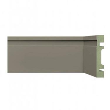 Imagem de Kit Rodapé de MDF 30 Barras Frisadas de 7cm x 2,40 Rende 72 Metros Moldufama Cinza Titanium