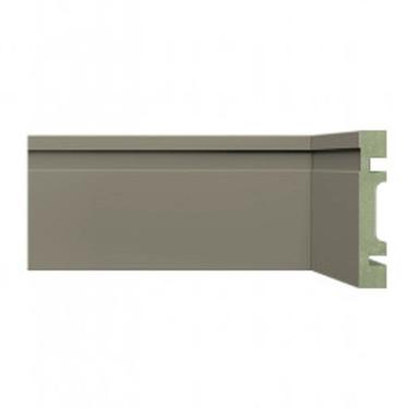 Imagem de Kit Rodapé de MDF 3 Barras Frisadas de 7cm x 2,40m Rende 7,2 Metros Moldufama Cinza Titanium