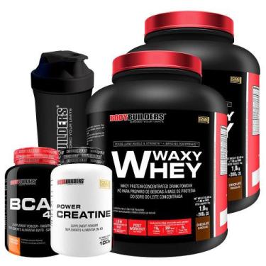 Imagem de Waxy Whey 2Kg Chocolate + Bcaa 100G + Creatina 100G + Shaker - Bodybui