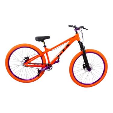 Imagem de Bicicleta 26 Gta Gravity Freeride Single Hollowtech Cubo k7 Barulhento Freio a Disco Hidráulico Garfo C/Trava Pneu Flame (Laranja Pneu-Laranja)