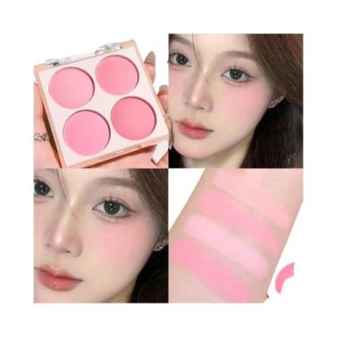Imagem de Paleta De Blush Inteligente Fosco De 4 Cores, Brilho Natural, Mistura 