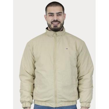 Imagem de Jaqueta Tommy Jeans Masculina Essential Padded Logo Collar Cáqui, L/G