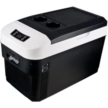 Imagem de Auto Companion Coolbox, Refrigerador De Carro Refrigerador De Carro/caminhão 24v/12v/220v-240v Geladeira De Acampamento Portátil Viagens De Condução De Longa Distância E Campi, Black-20l
