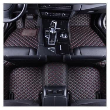 Imagem de Tapetes automotivos compatíveis com KIA K5 Optima 2021, 20, 2019, 2018, 2017, 2016-2011, revestimento personalizado, almofadas para os pés, capa de carpete, peças internas(Black red,2016-2019)