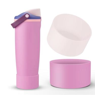 Imagem de 2 peças de bota de silicone para garrafa de água Owala 850 g e 1,134 g FreeSip Sway & Tumblers, antiderrapante, resistente a arranhões, capa protetora para acessórios de garrafa de água de aço