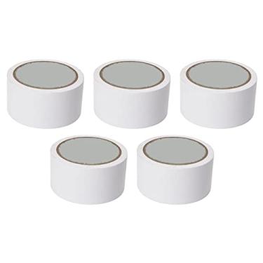 Imagem de Piso Marcação Tape 5 centímetros de Largura Heavy Duty Não Scratch Adhesive Court Floor Tape para Gymnasium Basketball Voleibol Tennis Court PVC Material 5 Pcs/Pack (Branco)