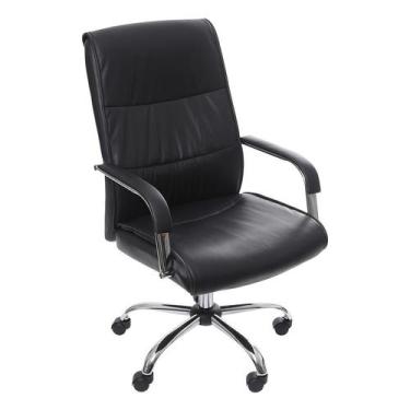 Imagem de Cadeira de Escritório Diretor Giratória Estocolmo Preta - Or Design