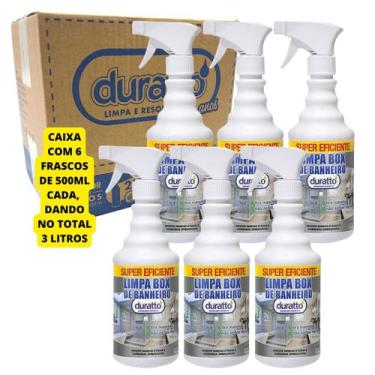 Imagem de Caixa 6 limpa box de banheiro duratto 500ml com gatilho aplicador