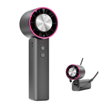 Imagem de Sowmow Mini ventilador portátil com resfriamento de gelo, ventilador pessoal ajustável de 4 velocidades, bateria recarregável USB-C de 4800 mAh, ventilador de bolso portátil ultra silencioso para