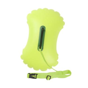 Imagem de Colaxi Boia de natação, saco flutuante, altamente visível, bolsa seca esportiva para atividades ao ar livre, bolsa de deriva para natação em águas abertas e, Luz Verde