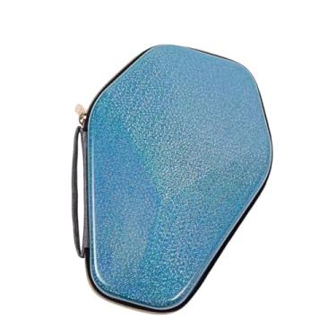 Imagem de Aymzbd Capa para Raquete de Tênis de Mesa para 2 Raquetes de Tênis de Mesa com Cabo para Pendurar, Capa de Raquete de Pingue-pongue de PU à Prova D'água para, azul