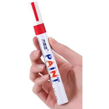 Imagem de Caneta Permanente Prova D'água Tênis Pneu Tecido Tinta a Óleo (Vermelho)
