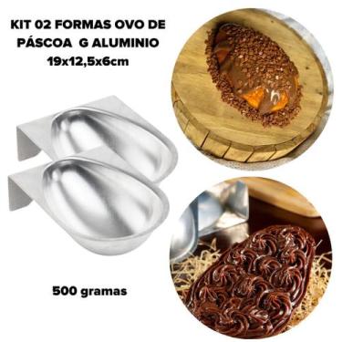 Imagem de Kit 2 Formas para Ovo de pascoa G 19x12x6 Caparroz