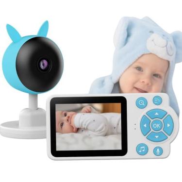 Imagem de Babá Eletrônica Full HD WiFi com Visão Noturna e App - 4GSHOP