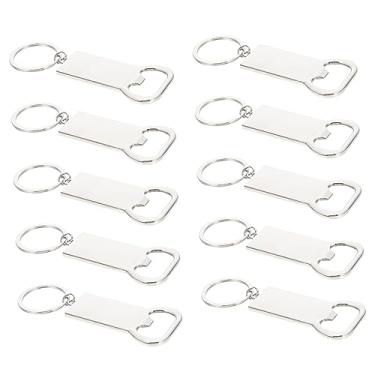 Imagem de CORHAD 10 peças, chaveiro, abridor de garrafas, sublimação, cerveja, chaveiro, estanho, pendurado, em branco, abridor de garrafas, espaços em branco, chaveiros delicados, liga de zinco, apêndice,