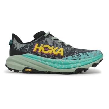 Imagem de HOKA ONE ONE Tênis feminino Speedgoat 6, Preto/Aloe Vera, 38