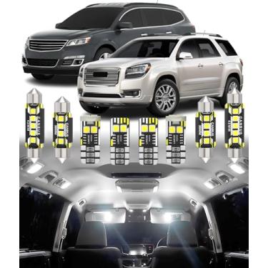Imagem de BMT xms Substituição de luz LED interior de carro para GMC Acadia/Chevy Traverse/BUICK Enclave 2007-2018, pacote de lâmpadas interiores super brilhantes 6000K, 17 peças