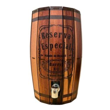 Imagem de Pingômetro Barril Decorativo Rústico Pinga Cachaça com Torneira em MDF