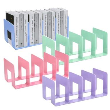 Imagem de FHDUSRYO 4 peças de organizador de arquivos de mesa de acrílico, organizador de arquivos de mesa, 4 seções, divisória de embreagem, suporte de pasta de arquivos, bolsa organizadora de letras, suporte