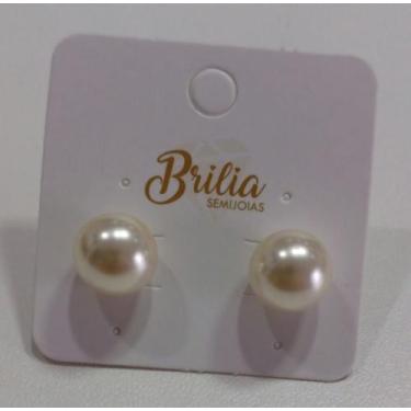 Imagem de Brinco Pérola 5mm (BR 1875) - Brilia Semijoias