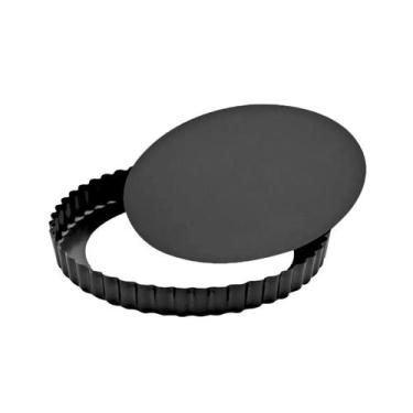Imagem de Forma Crespa Redonda Fundo Removível 26cm Antiaderente Torta - Pratika