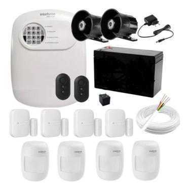 Imagem de Kit Alarme Intelbras 4 Magnético 4 Infravermelho 2 Sirenes