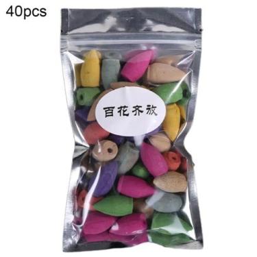 Imagem de Incenso Tipo Cone Cascata Backflow Refluxo Vários Aromas C/ 40 Cones -