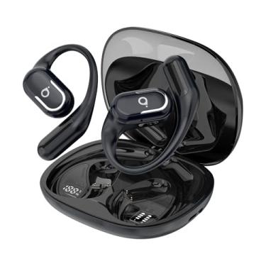 Imagem de Fone De Ouvido Bluetooth Esportes, Basike T7, IPX6/OWS, Tela LED Dupla, Fone de Ouvido Estéreo Hi-Fi, Suporta Chamadas de Voz, 60 Horas em Standby Para Corrida e Exercícios ao Ar Livre (PRO Azul)