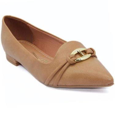 Imagem de Sapatilha Vizzano Bico Fino Logo Feminina - Areia