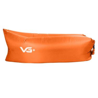 Imagem de Sofá de Ar Inflável Camping Saco de Dormir Laranja Vg+