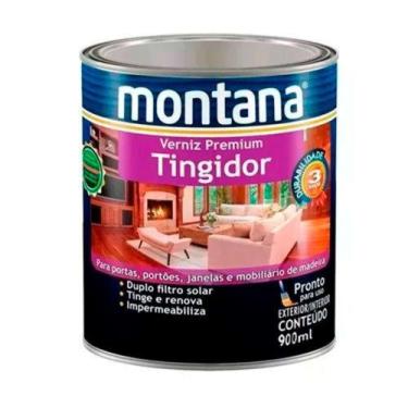 Imagem de Verniz Marítimo Tingidor Alto Brilho Base Água Mogno 900ml - Montana