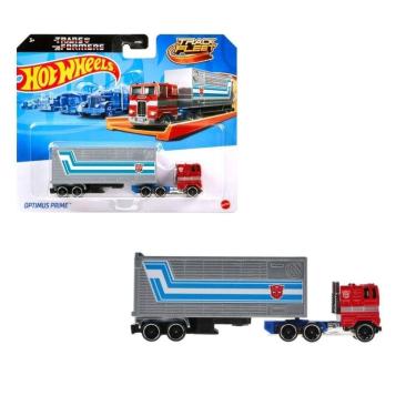 Imagem de Caminhão Em Miniatura Hot Wheels Optimus Prime Track Fleet