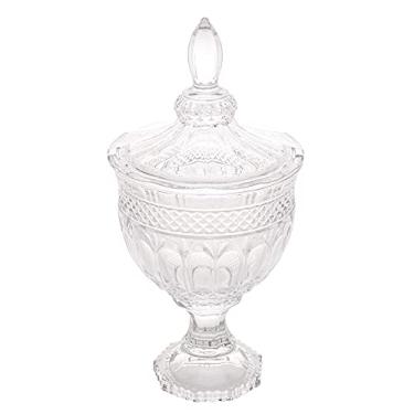 Imagem de Potiche Com Pé De Cristal Brandon 18, 5x38, 5cm Lyor Transparente Único