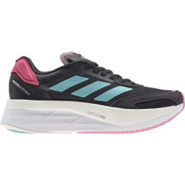 Imagem de adidas Women's Adizero Boston 10, Carbon/Mint Ton/Rose Tone, 11 Wide