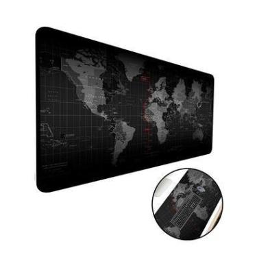 Imagem de Mouse Pad Gamer, Speed, Extra Grande, 120x60 Cm - Mapa Mundi Preto Premium