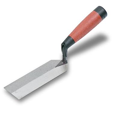 Imagem de MARSHALLTOWN Espátula de margem, lâmina de 15 x 5 cm, adesivo de argamassa e azulejo, aço de alto carbono durável, cabo de madeira, espátula de azulejo, feito nos EUA, 56DC