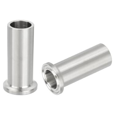 Imagem de PATIKIL Conexão sanitária de aço inoxidável 304, 2 peças de encaixe de tubo de virola de solda longa 3/4" (19 mm) Conector OD de tubo de 25,4 mm Flange de virola OD para processamento de alimentos de