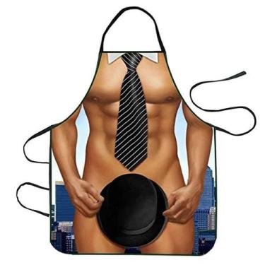 Imagem de Avental Elegante Impresso Humorístico Para Cozinha Doméstica Churrasco