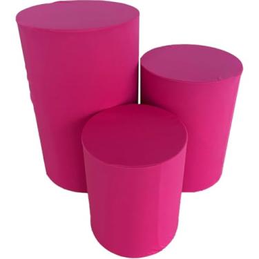 Imagem de Capa de Cilindro Para Decoração Festa Veste Fácil - Kit Capa Para Cilindro multicolorido(PINK)