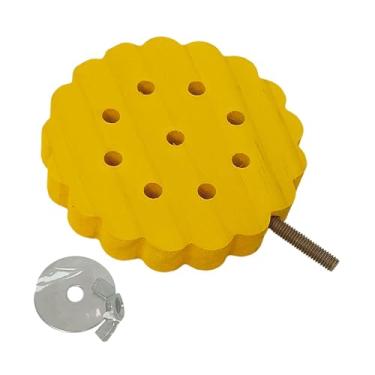 Imagem de Ｂｅｓｇａ Suporte para pássaros, brinquedo para moer patas, acessórios para gaiolas, plataforma de madeira para papagaios, calopsitas e cacatuas, Redondo