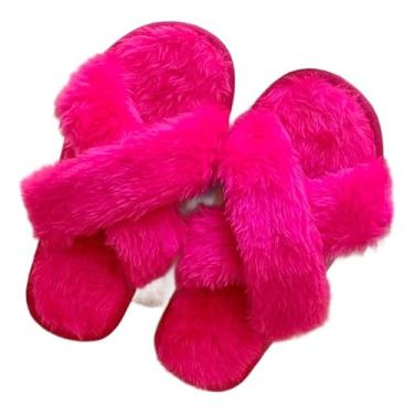 Imagem de Pantufa Feminina Tipo Chinelo para Quarto – Solado Macio - Pink (Pink, BR, Adulto, Faixa Numérico, 43, 44)