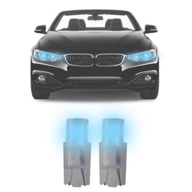 Imagem de Par Lâmpada de Led T10 Automotiva Universal Esmagada Luz Azul - Shekpa