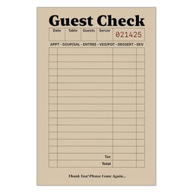 Imagem de SELF FIND Pôster retrô em branco para cheque de convidado da empresa almofada de verificação de convidado arte de parede livro de recibo de comida garçom impressões pintura para casa quarto dormitório