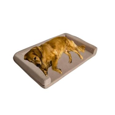Imagem de Cama Para Cachorro Grande 100x87 Cm - ESCOLHA A COR - 100% Lavável e Confortável - Pet Querido (Sofá 120x80x17cm Bege)