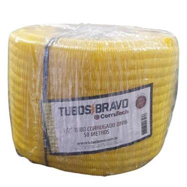 Imagem de Conduíte Eletr. Corrugado Amarelo 1/2 X 50M Anti-Chama Pvc